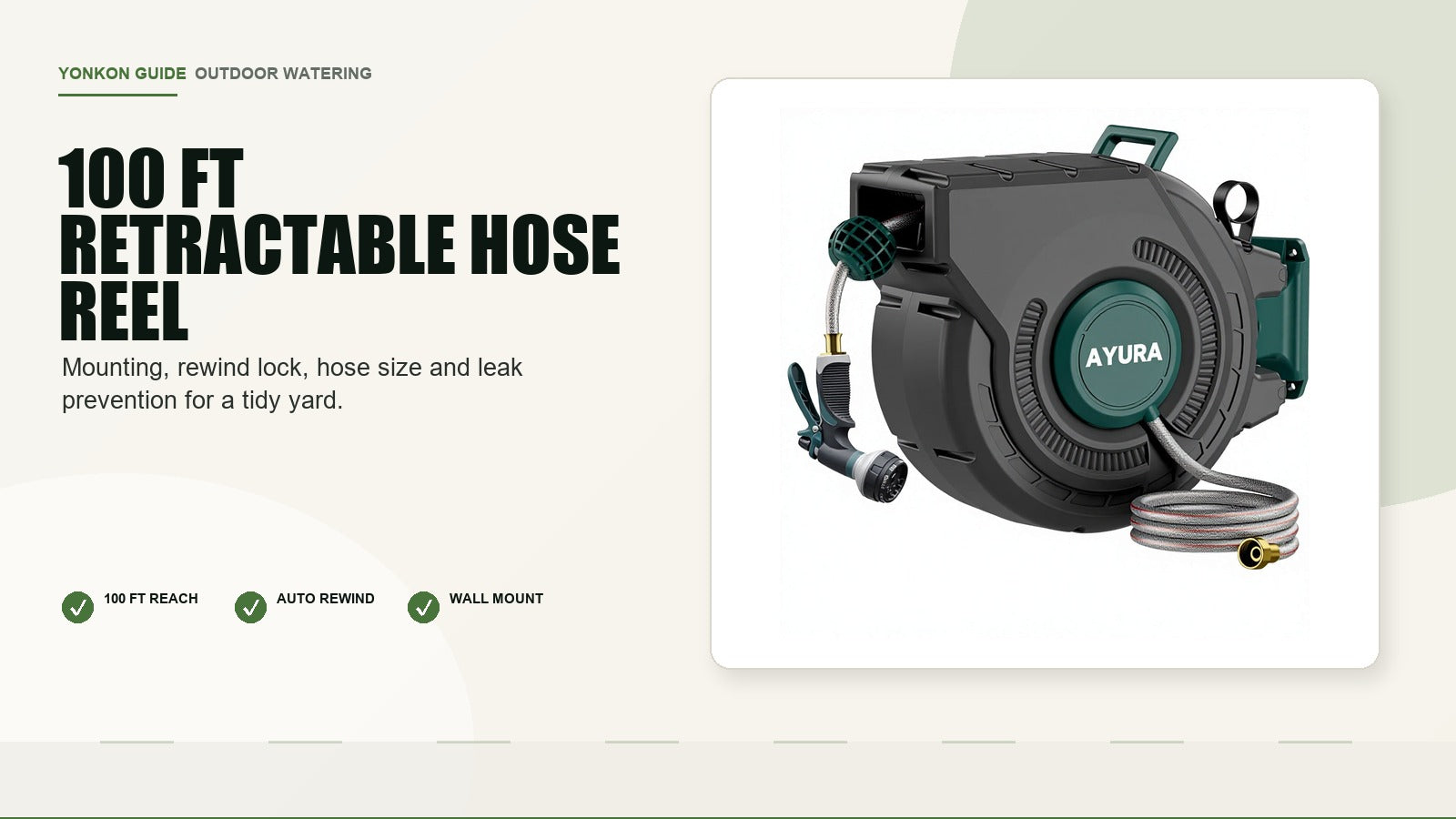 Retractable hose reel winter storage guide for cold weather care