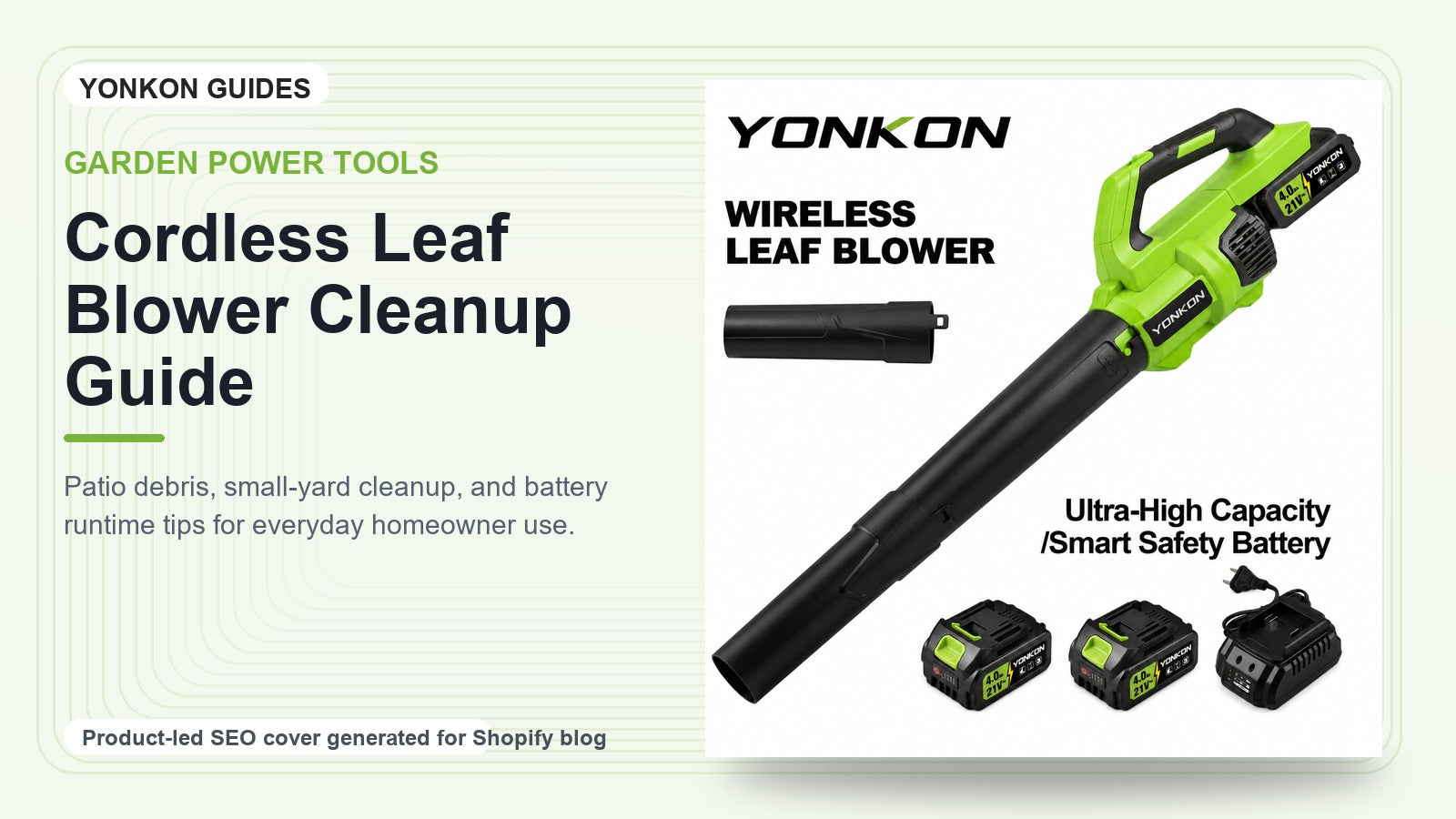 Cordless Leaf Blower Guide for Patio Cleanup and Small Yard Care