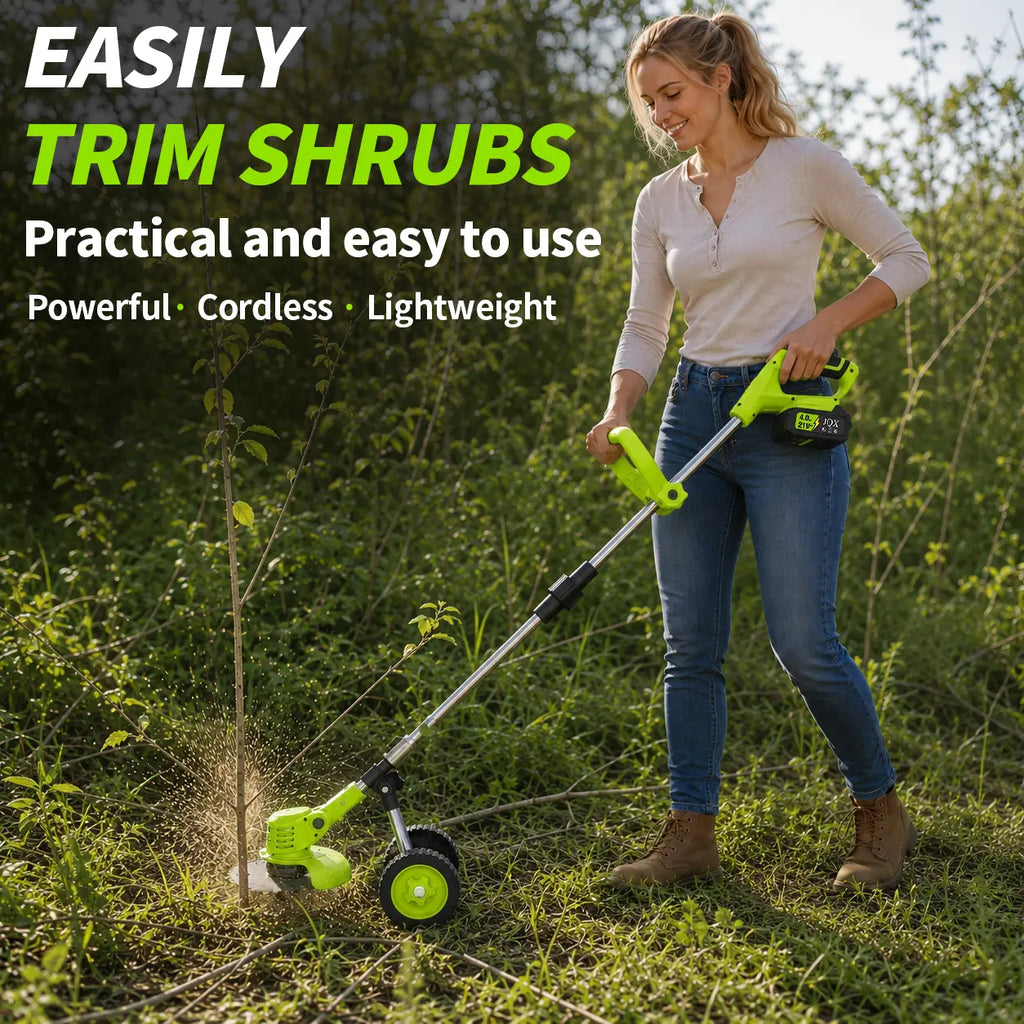 YONKON 21V 3-in-1 Cordless Weed Trimmer