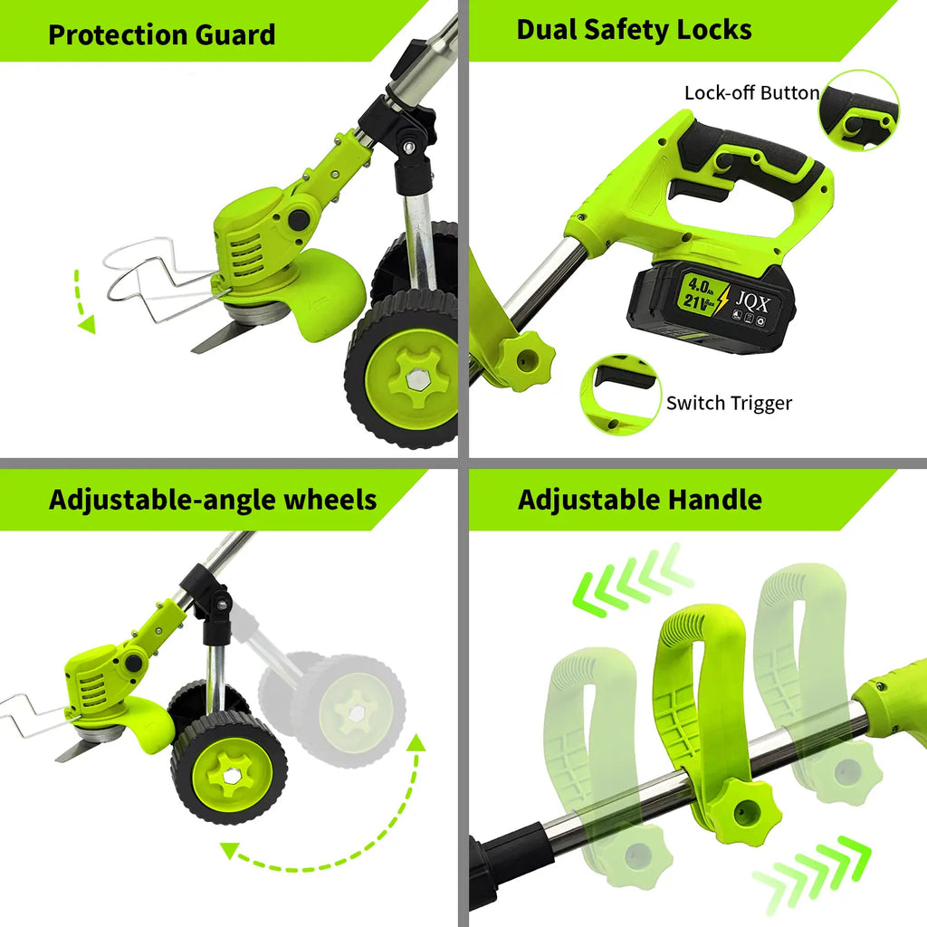 YONKON 21V 3-in-1 Cordless Weed Trimmer