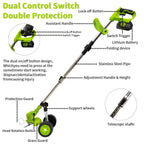 YONKON 21V 3-in-1 Cordless Weed Trimmer