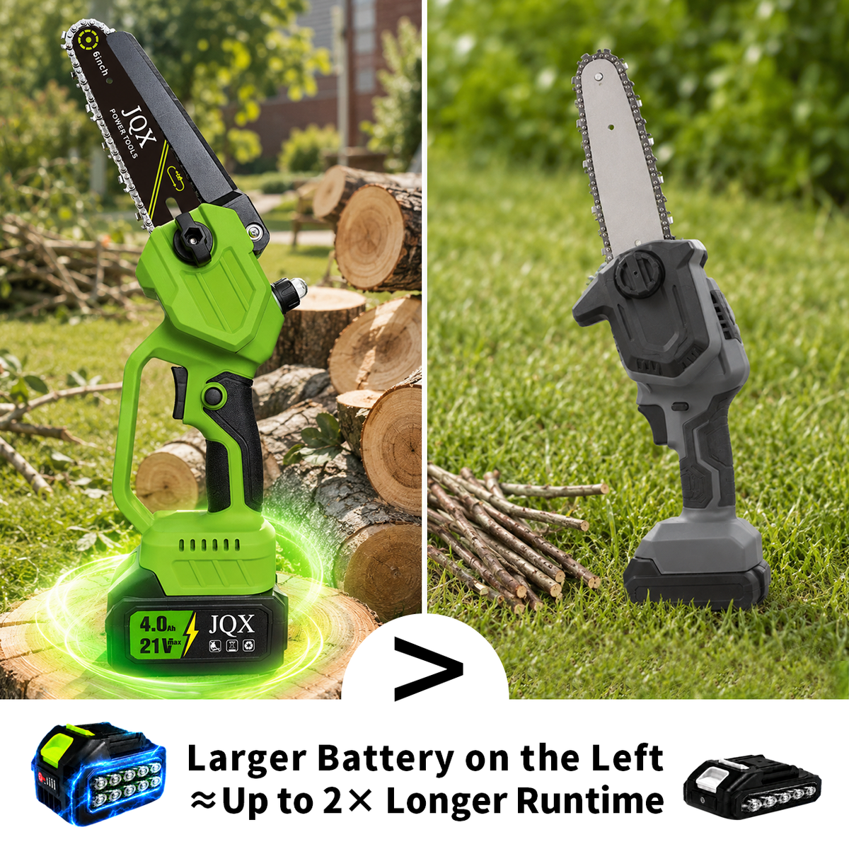 YONKON 21V 6-Inch Cordless Mini Chainsaw Kit