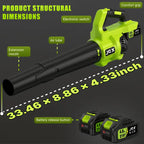 YONKON 21V Cordless Leaf Blower Kit