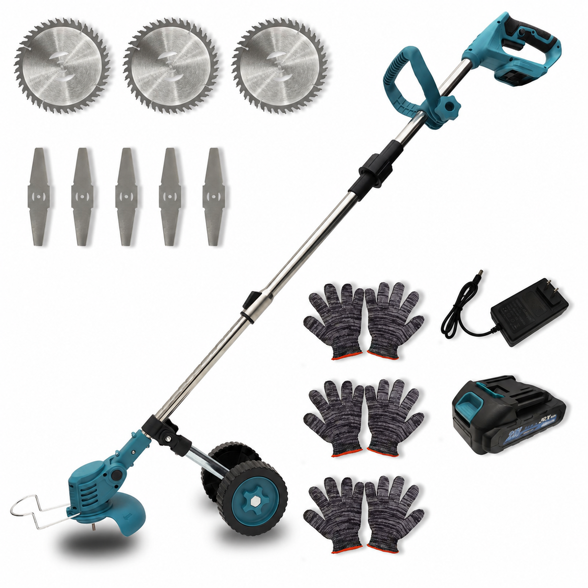 YONKON 21V 3-in-1 Cordless Weed Trimmer