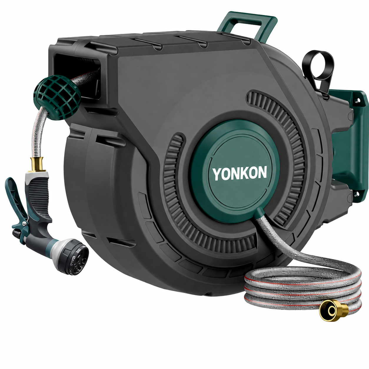 YONKON Retractable Heavy Duty Garden Hose Reel - 100 ft x 1/2 in