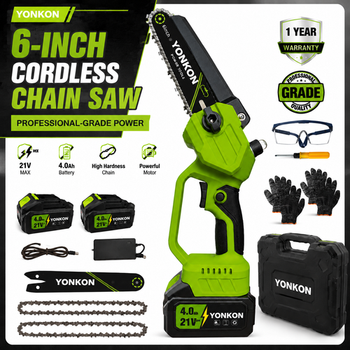 YONKON 6-inch cordless chain saw