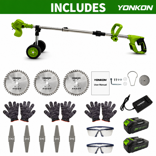 YONKON cordless grass trimmer kit
